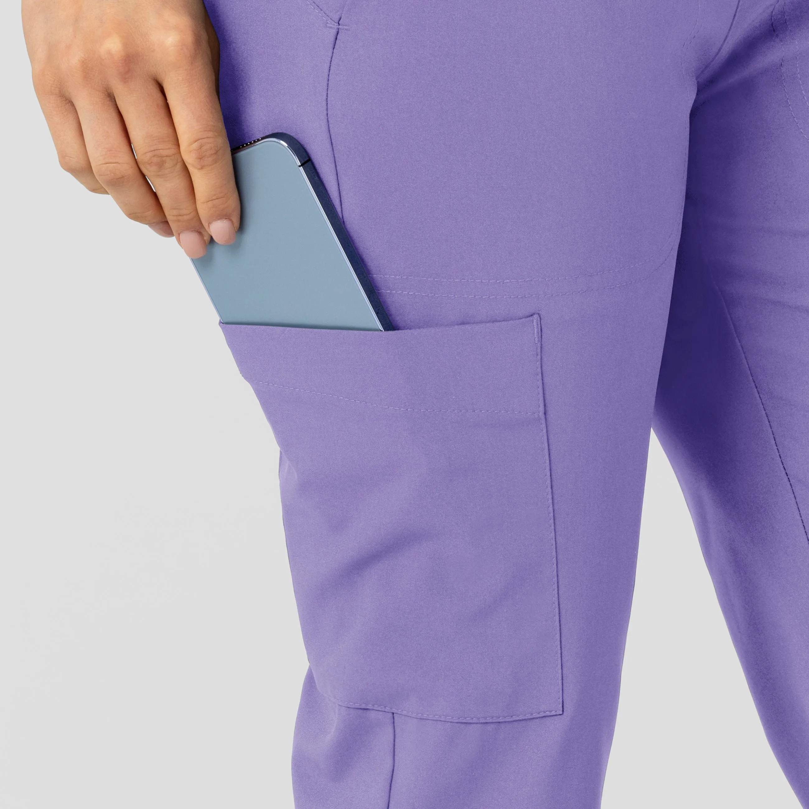 W123 Women's Flex-n-Reach Track Scrub Pant - Iris Purple