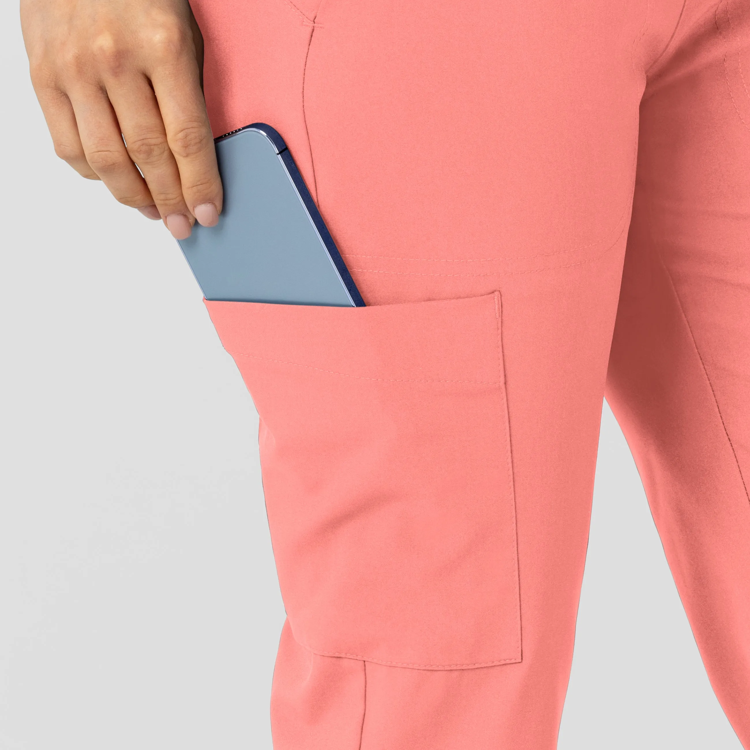 W123 Women's Flex-n-Reach Track Scrub Pant - Paradise Pink