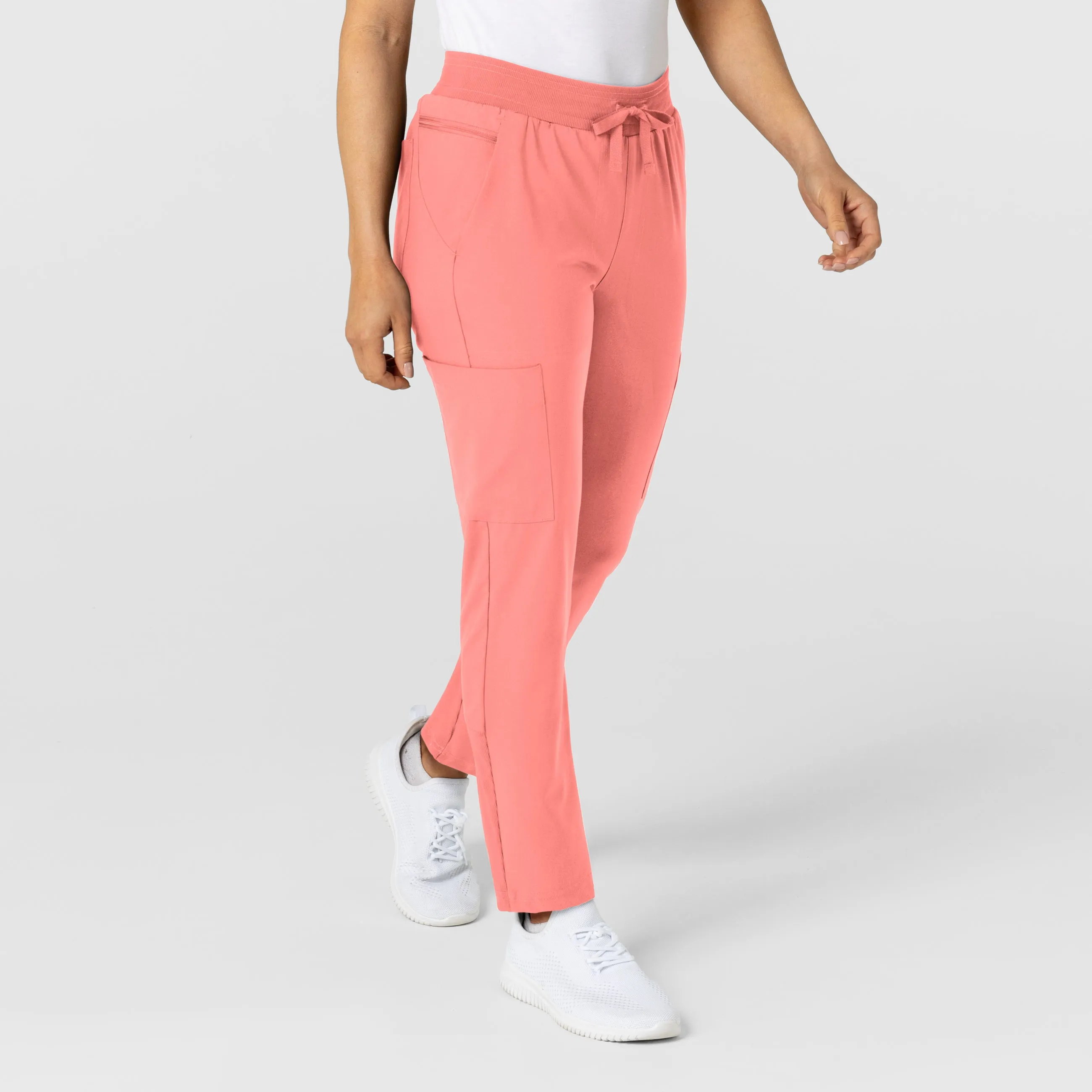 W123 Women's Flex-n-Reach Track Scrub Pant - Paradise Pink