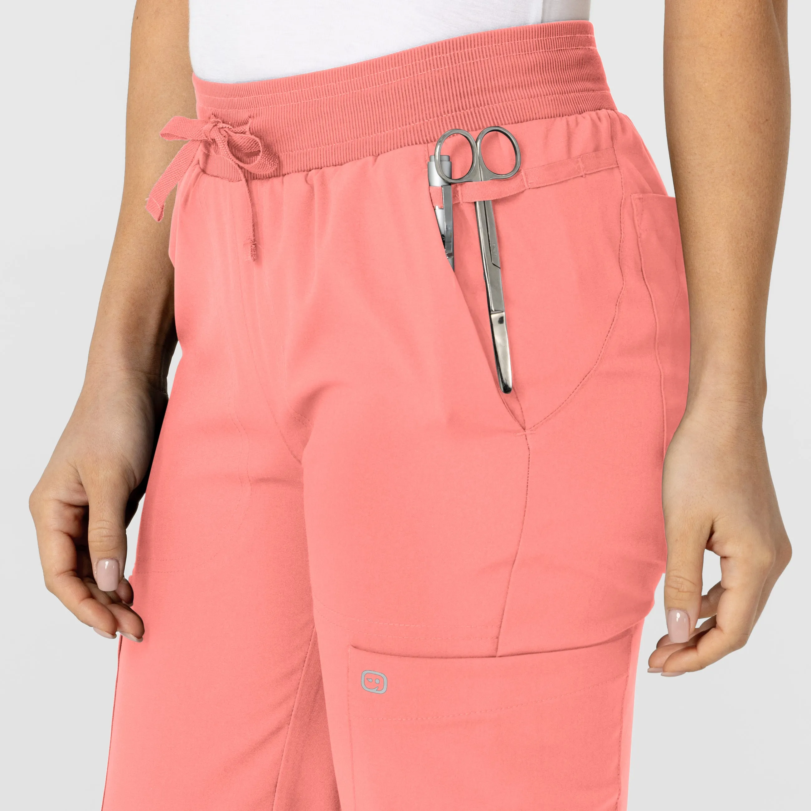W123 Women's Flex-n-Reach Track Scrub Pant - Paradise Pink