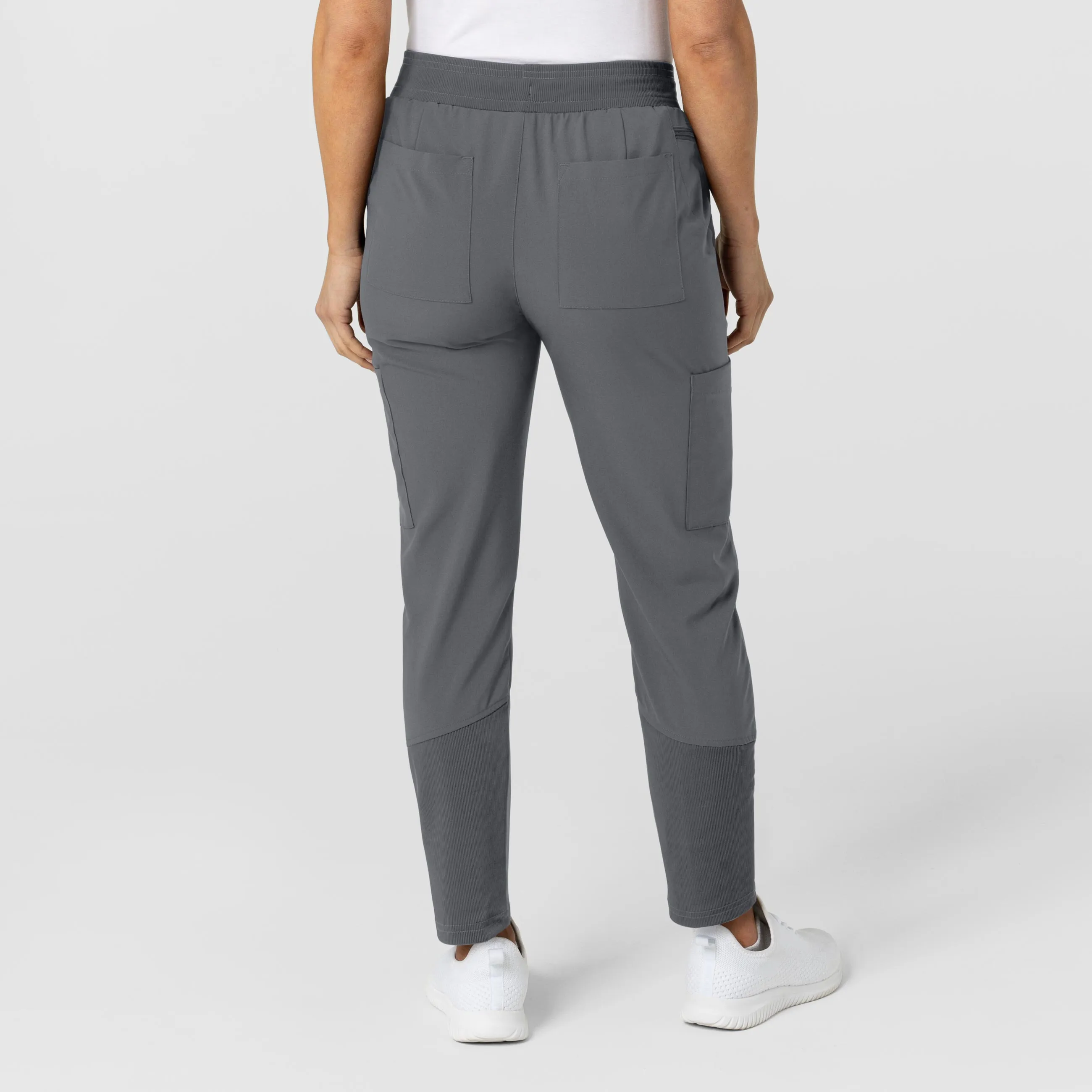 W123 Women's Flex-n-Reach Track Scrub Pant - Pewter