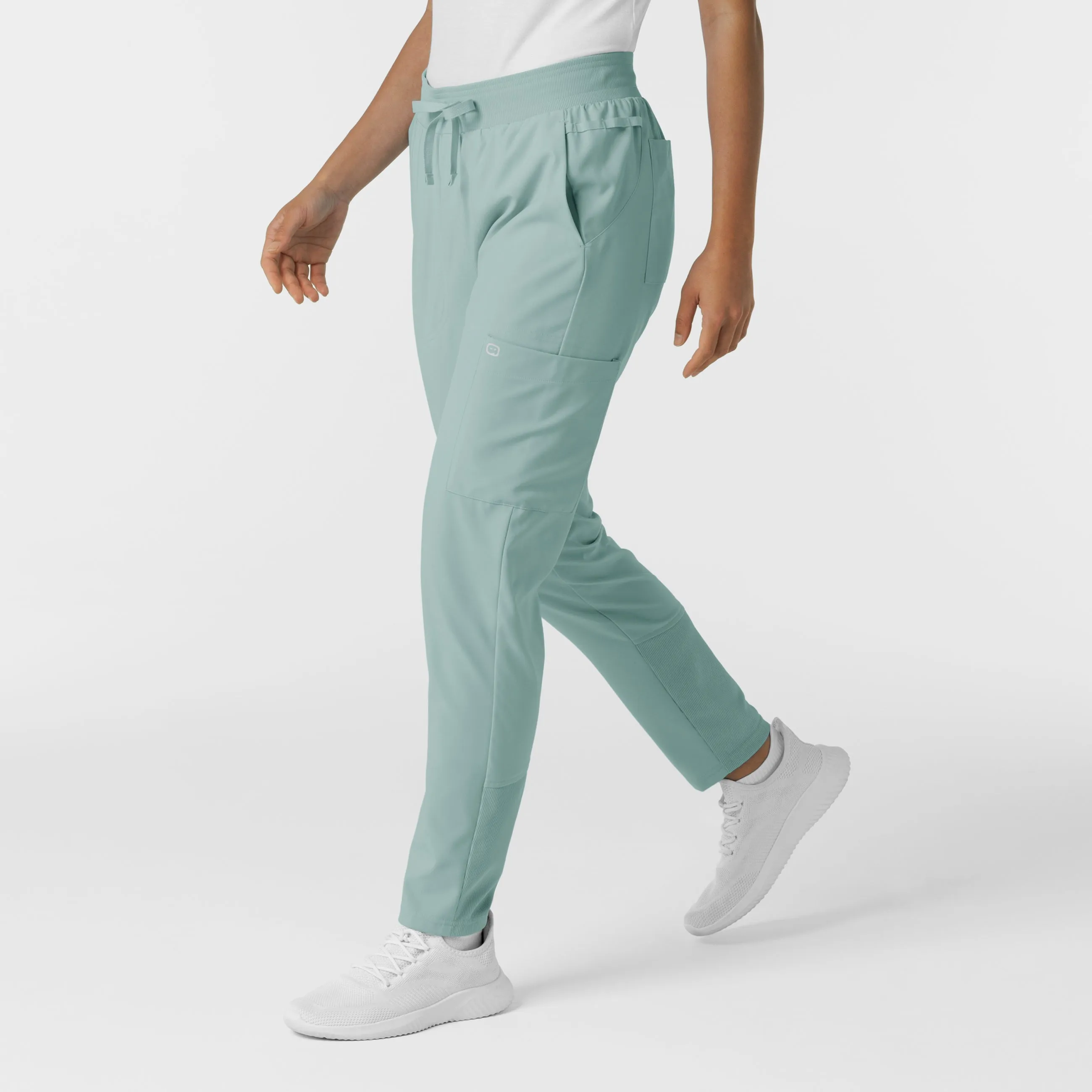 W123 Women's Flex-n-Reach Track Scrub Pant - Sky Blue