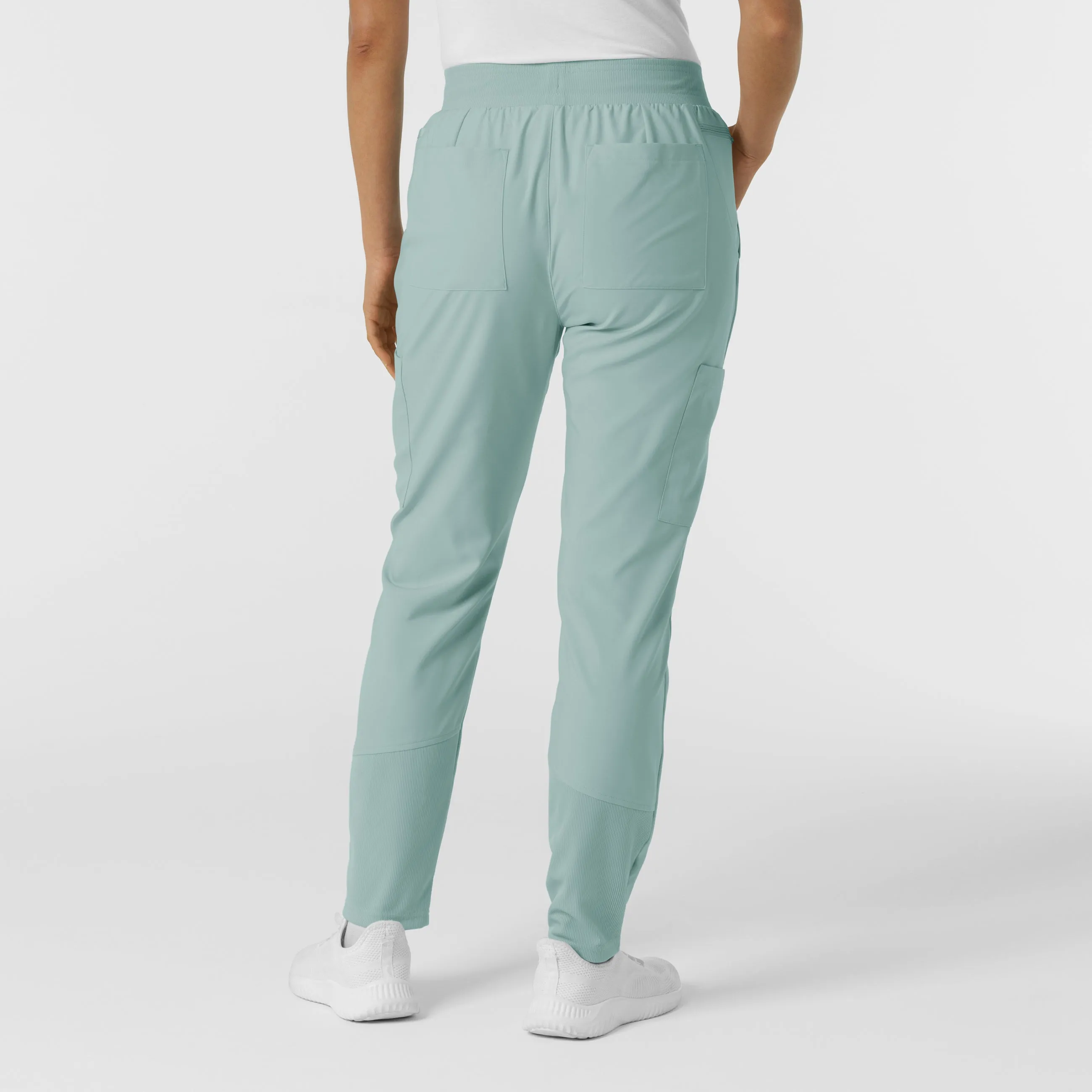 W123 Women's Flex-n-Reach Track Scrub Pant - Sky Blue
