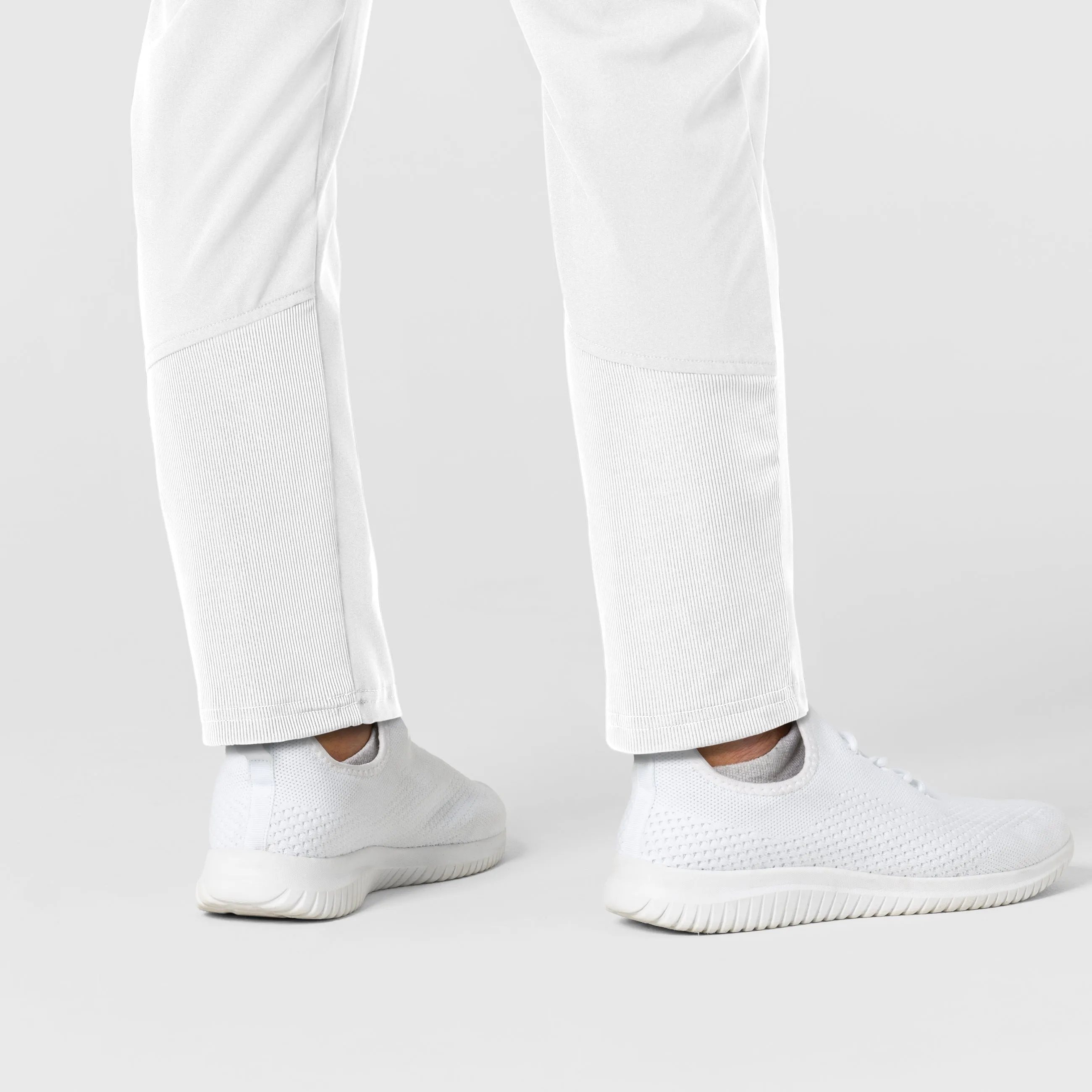 W123 Women's Flex-n-Reach Track Scrub Pant - White