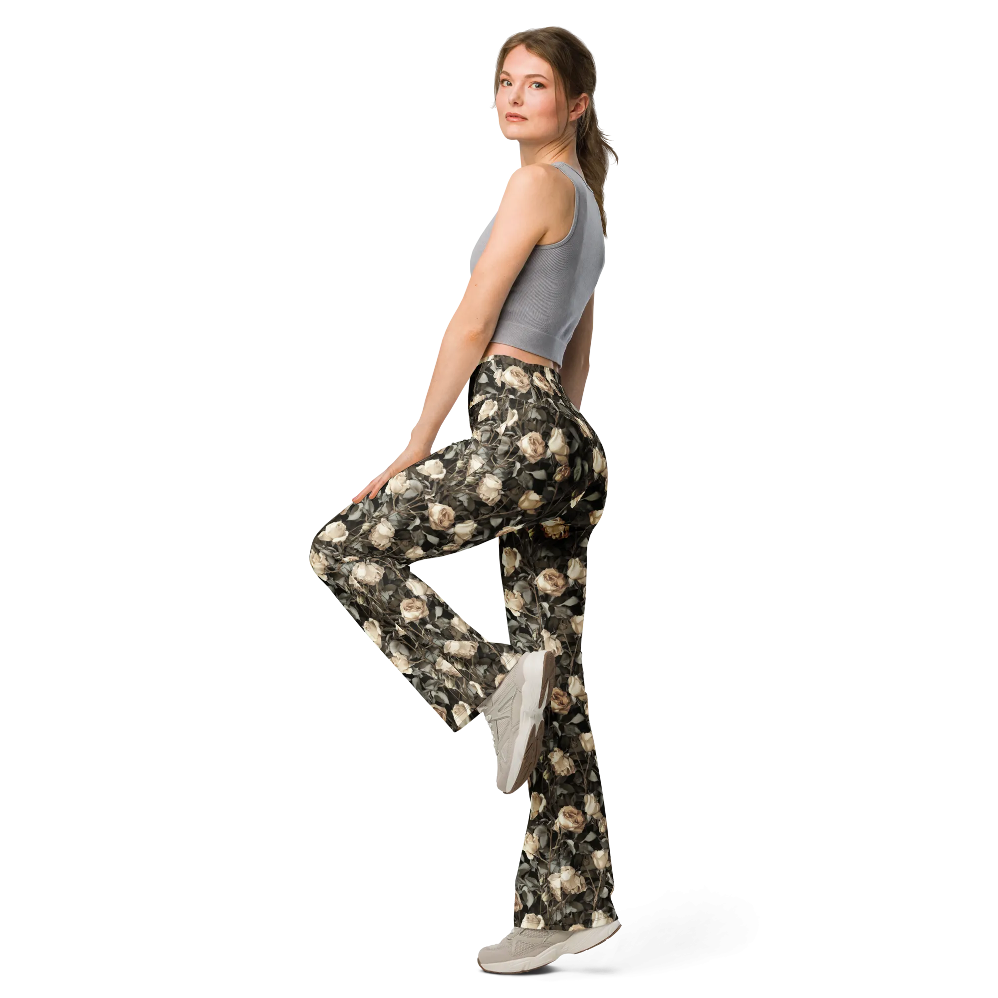 Wilted Rose Flare Leggings