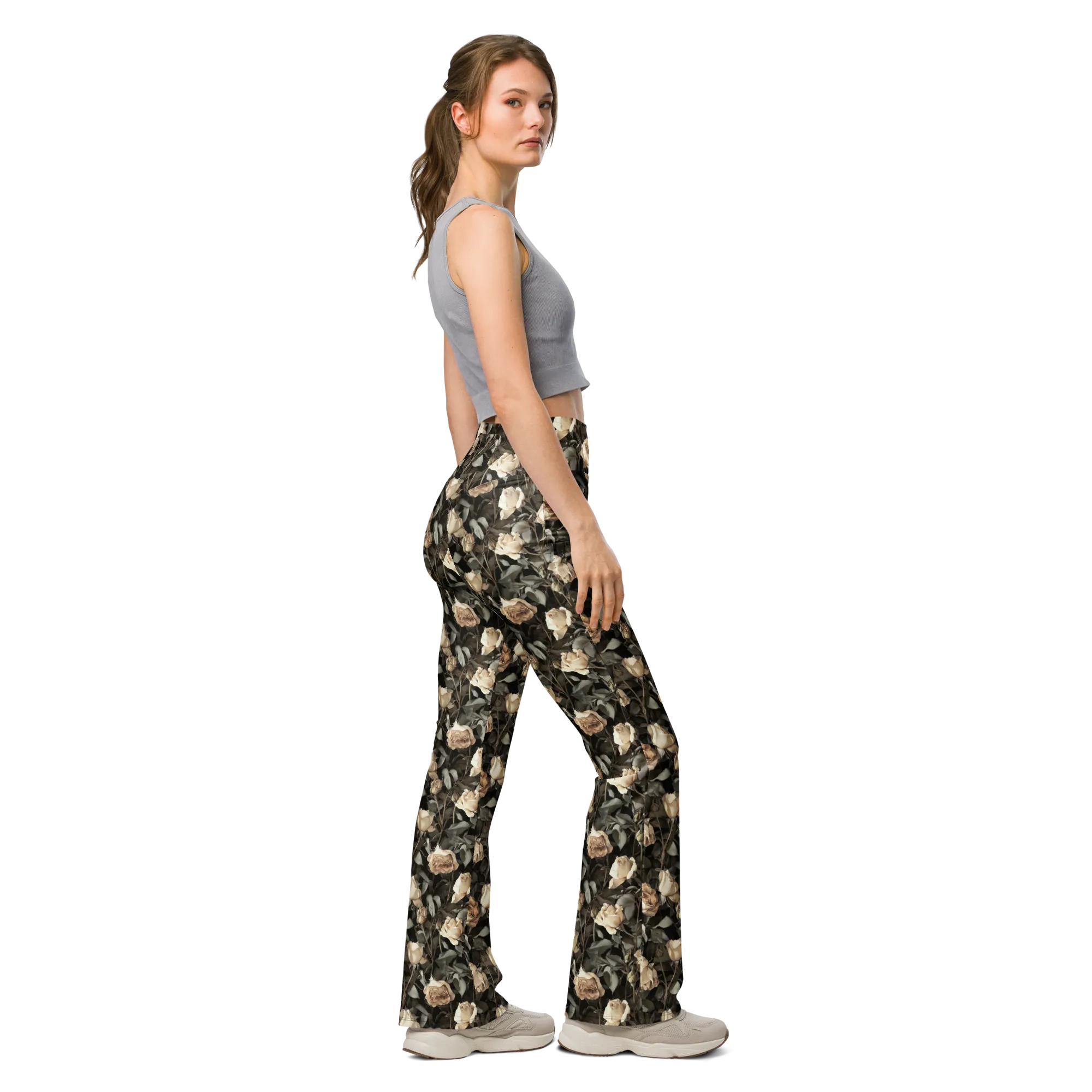 Wilted Rose Flare Leggings