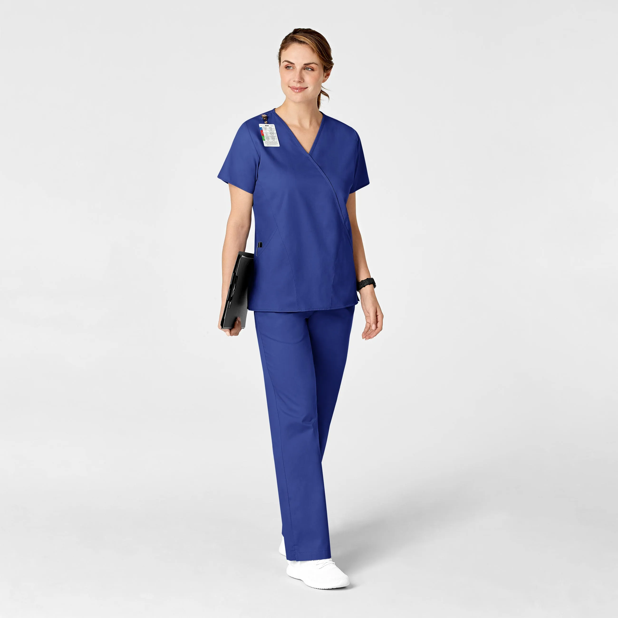 WonderWORK Women's Flare Leg Scrub Pant - Galaxy Blue