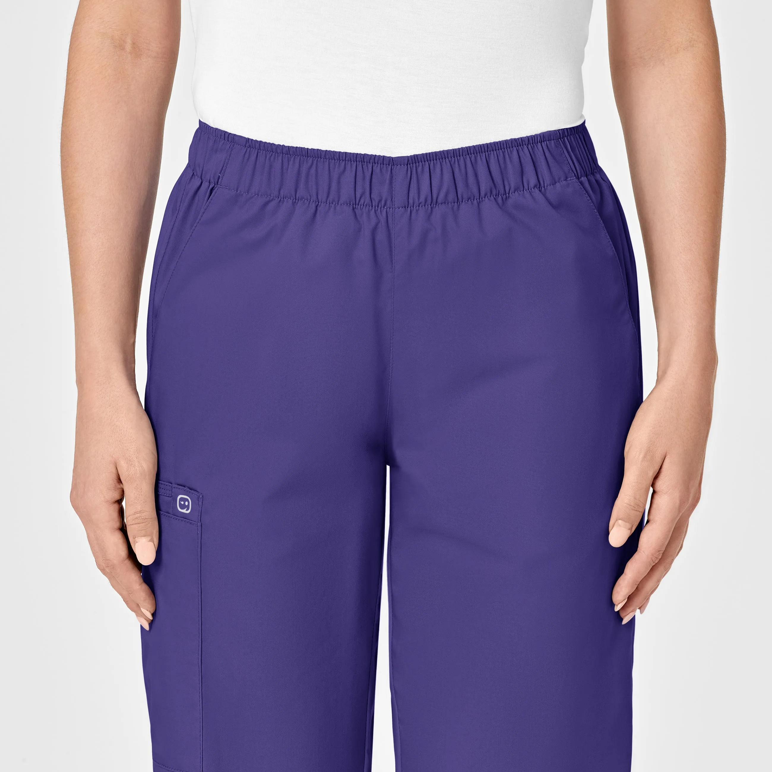 WonderWORK Women's Pull-On Cargo Scrub Pant - Grape