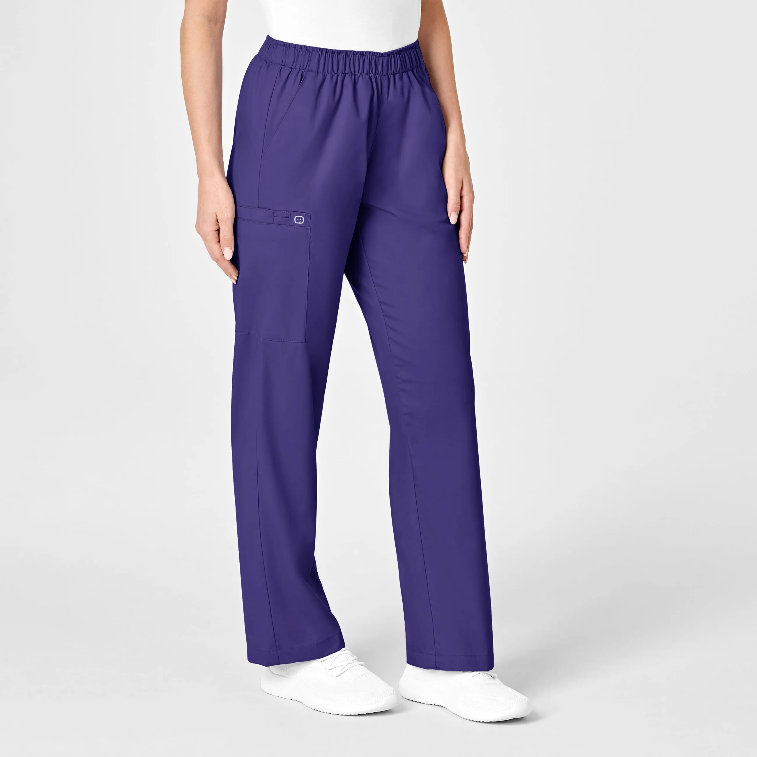 WonderWORK Women's Pull-On Cargo Scrub Pant - Grape