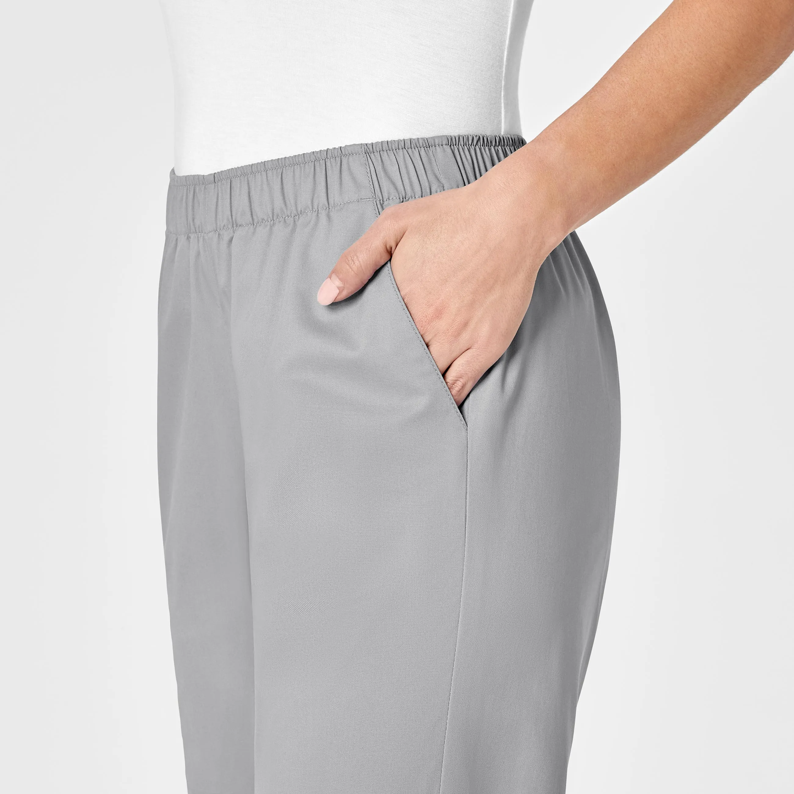 WonderWORK Women's Pull-On Cargo Scrub Pant - Grey