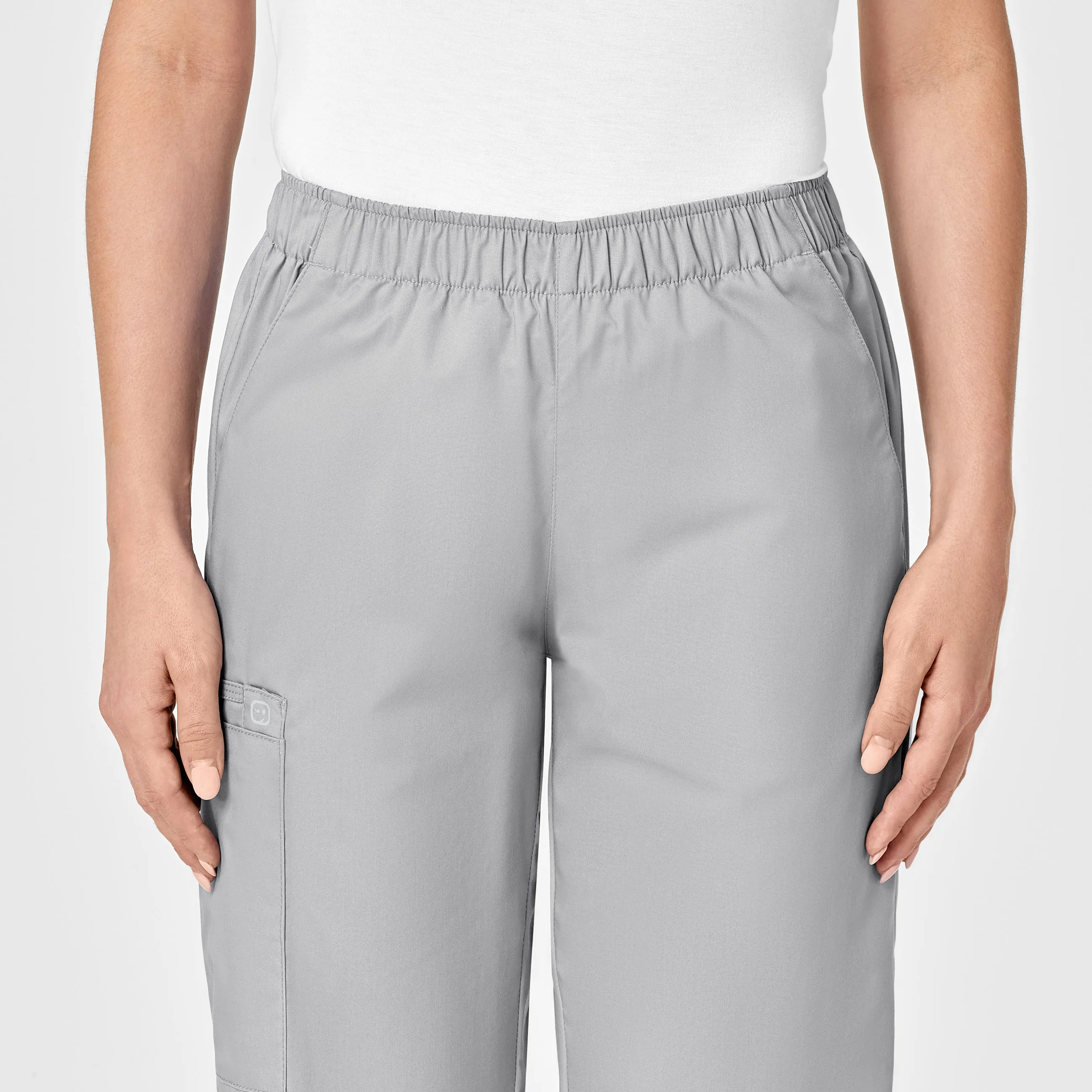 WonderWORK Women's Pull-On Cargo Scrub Pant - Grey