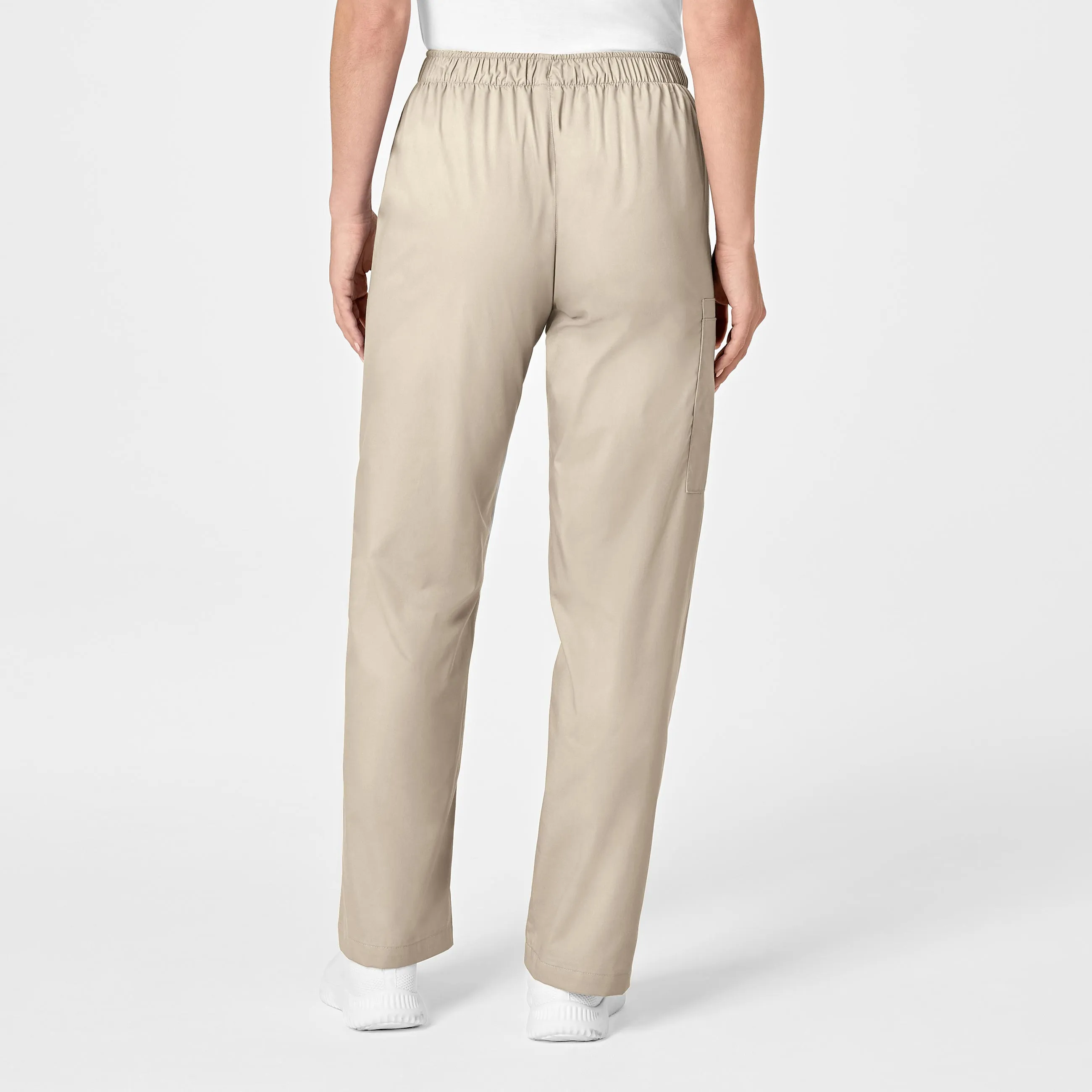 WonderWORK Women's Pull-On Cargo Scrub Pant - Khaki