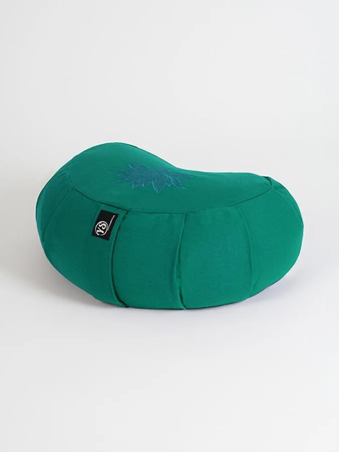 Yoga Studio GOTS Organic Cotton Crescent Lotus Zafu Buckwheat Cushion