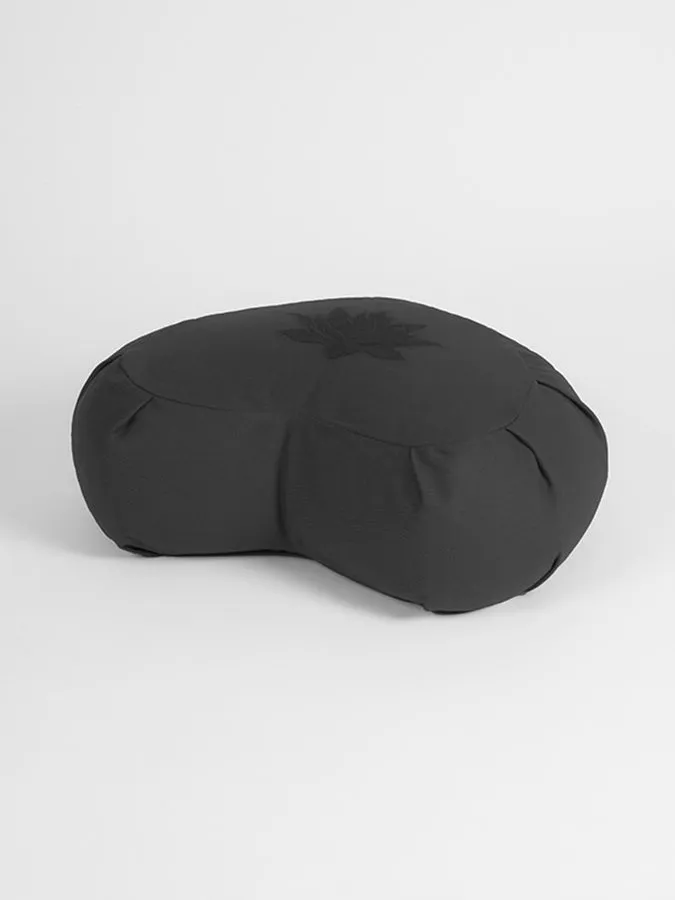 Yoga Studio GOTS Organic Cotton Crescent Lotus Zafu Buckwheat Cushion