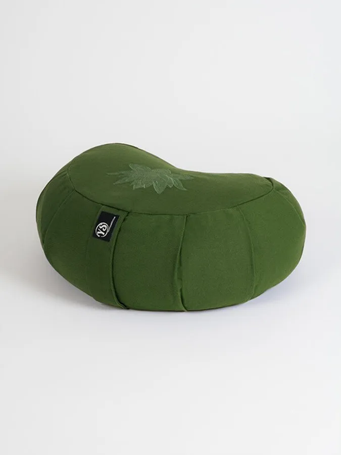 Yoga Studio GOTS Organic Cotton Crescent Lotus Zafu Buckwheat Cushion