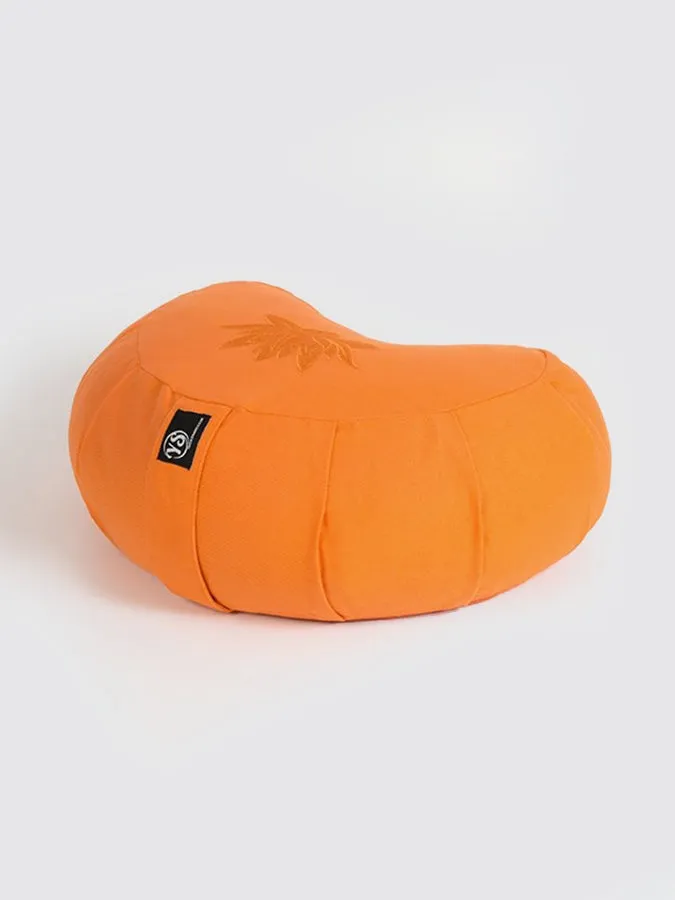 Yoga Studio GOTS Organic Cotton Crescent Lotus Zafu Buckwheat Cushion