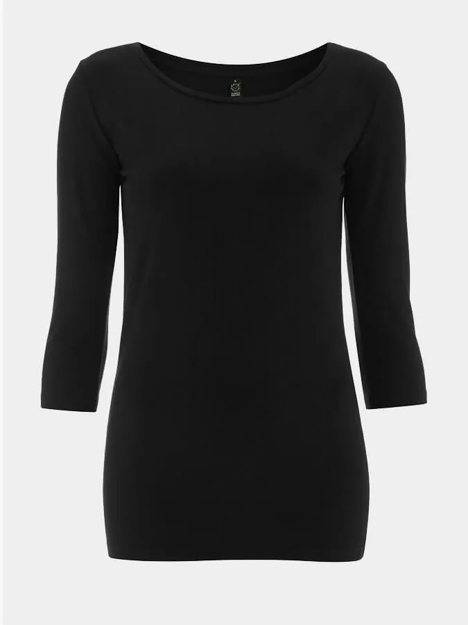 Yoga Studio Women's Organic Cotton 3/4 Sleeve Stretch T-Shirt