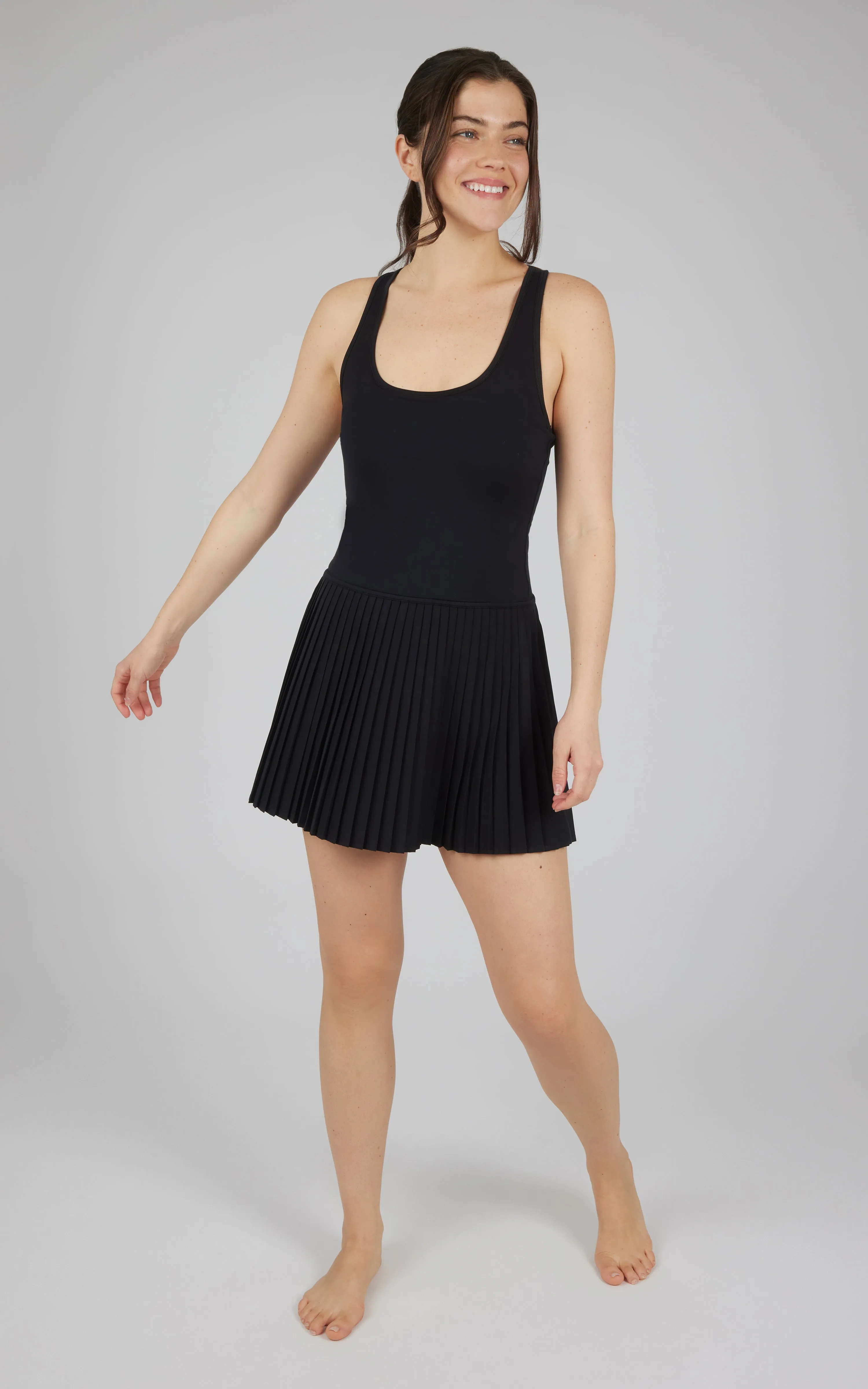 Yogalicious Lux Mini Pleated Dress